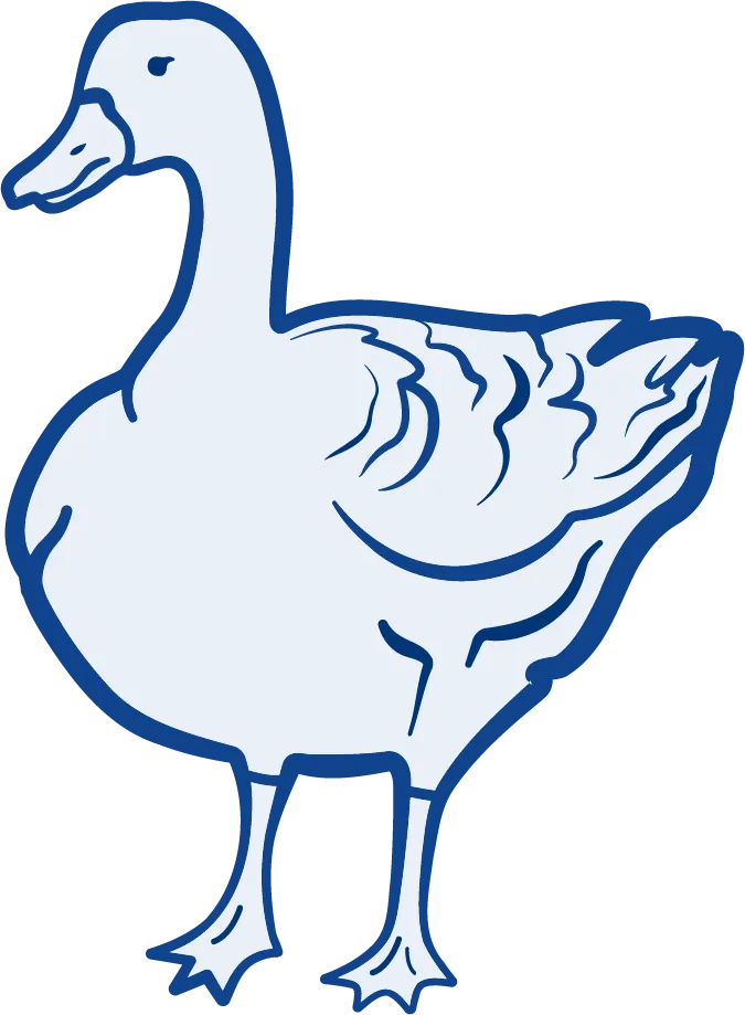 The Goose from the Blue Goose Logo